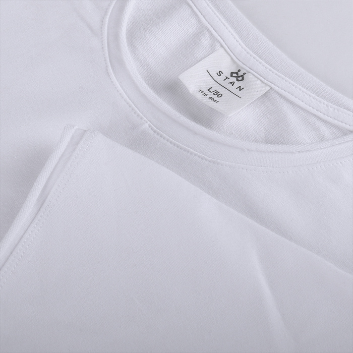 Белая футболка арт. 41 оверсайз кроя состав 95% хлопок 5% спандекс, 260 гр/м2, оптом | Мерч, униформа и текстиль для бизнеса   фото-4