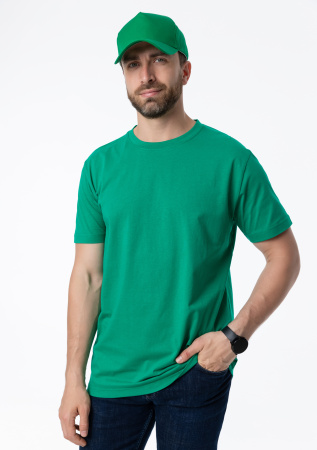 Зеленая бейсболка 5 клиньев из 100% хлопка, 150 гр/м2, оптом | Мерч, униформа и текстиль для бизнеса  photo-5