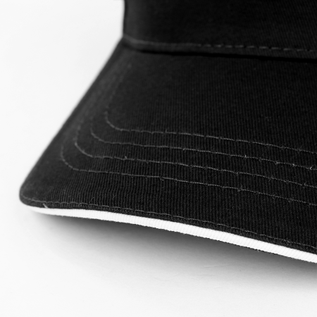 Бейсболка с кантом STAN 5 клиньев хлопок 280, 014, Черный (20) photo-5