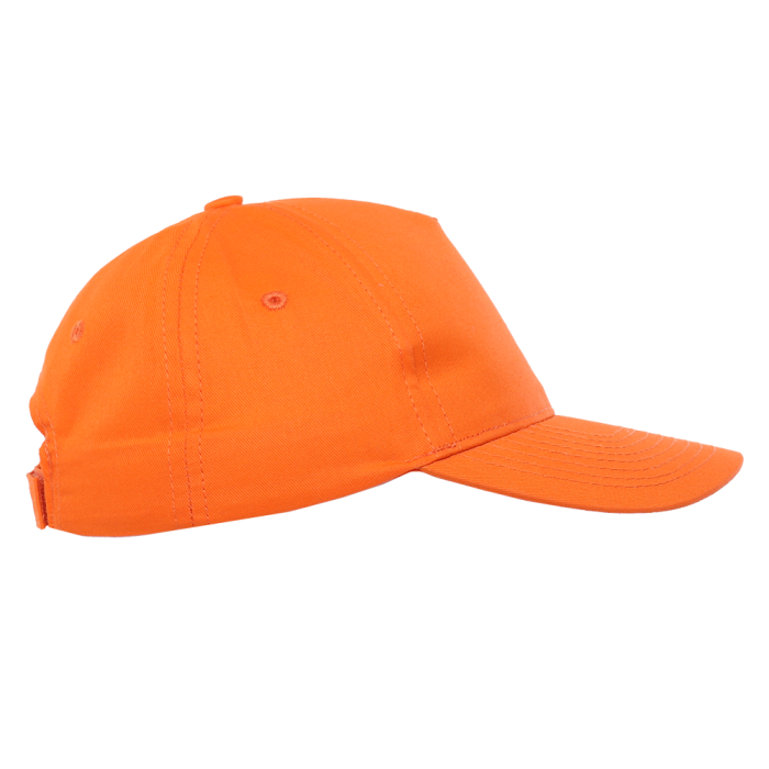 Оранжевая детская бейсболка арт. 10J, 5 клиньев из 100% хлопка, 150 гр/м2, оптом | Мерч, униформа и текстиль для бизнеса  фото-2
