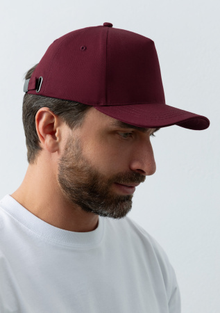 Бейсболка STAN 5 клиньев хлопок 280,03, Бордовый (661) photo-4