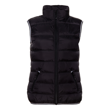 Черный однотонный утепленный женский жилет арт. 82W, 100% нейлон, оптом | Мерч, униформа и текстиль для бизнеса photo-0