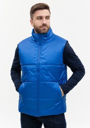 Синий утепленный жилет, оптом | Мерч, униформа и текстиль для бизнеса photo-3