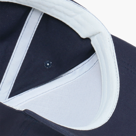 Темно-синяя бейсболка арт. 12, 5 клиньев из 100% хлопка, 260 гр/м2, оптом | Мерч, униформа и текстиль для бизнеса  photo-4