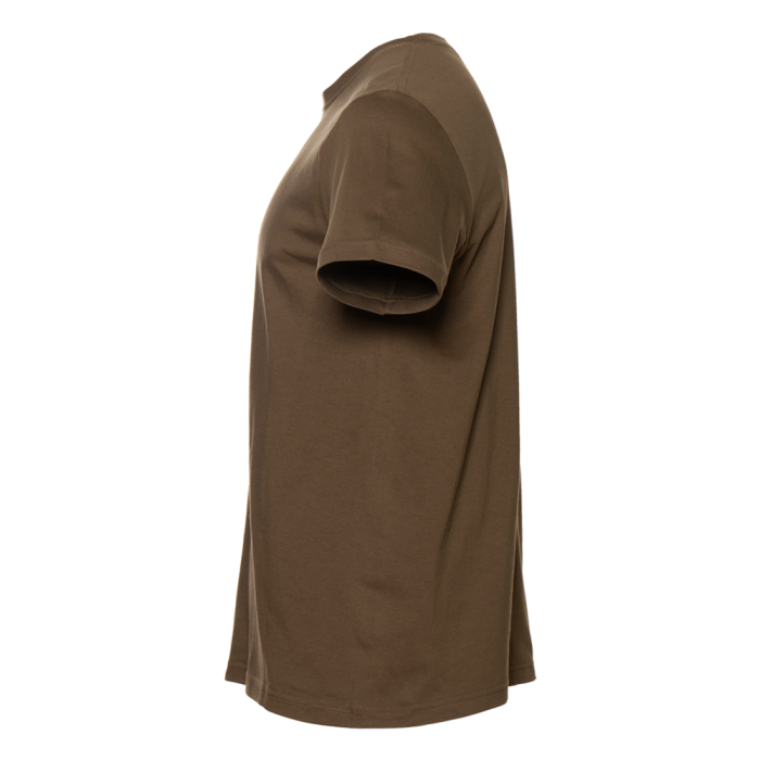 Футболка арт. 02 цвета хаки прямого кроя из 100% хлопка, 160 гр/м2, оптом | Мерч, униформа и текстиль для бизнеса  фото-2