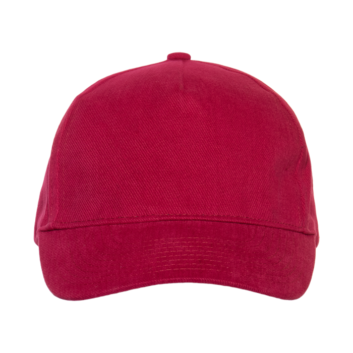 Бордовая бейсболка арт. 11, 5 клиньев из 100% хлопка, 280 гр/м2, оптом | Мерч, униформа и текстиль для бизнеса фото-3