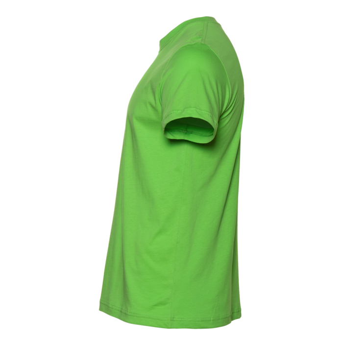 Ярко-зелёная футболка арт. 51 прямого кроя из 100% хлопка, 150 гр/м2, оптом | Мерч, униформа и текстиль для бизнеса  фото-3