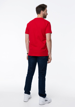 Красная футболка арт. 52 прямого кроя из 100% хлопка, 150 гр/м2, оптом | Мерч, униформа и текстиль для бизнеса  photo-7