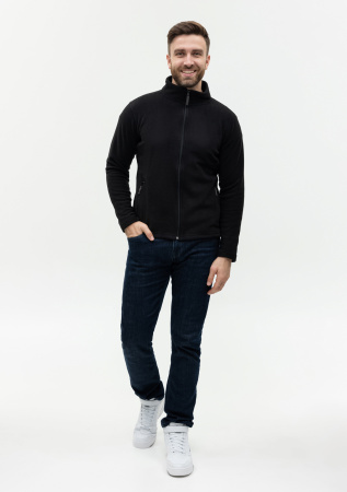 Черная толстовка STAN арт. 21R на молнии, микрофлис, 100% полиэстер, 280 гр/м2 | Мерч, униформа и текстиль для бизнеса photo-4