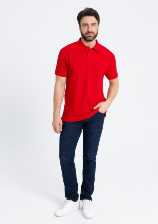 Красная рубашка поло арт. 04U из 100% хлопка, 185 гр/м2, оптом | Мерч, униформа и текстиль для бизнеса  photo-4