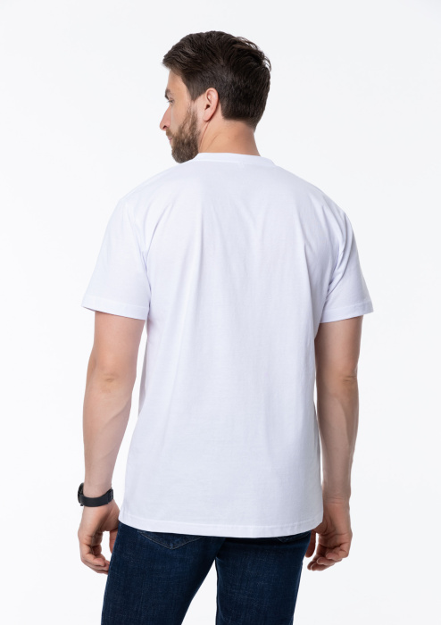 Белая футболка арт. 52 прямого кроя из 100% хлопка, 150 гр/м2, оптом | Мерч, униформа и текстиль для бизнеса  фото-4