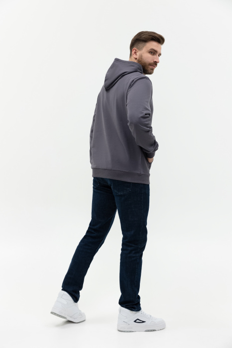Худи унисекс STAN футер без начёса 260, 23, Темно-серый (100)  | Мерч, униформа и текстиль для бизнеса фото-4