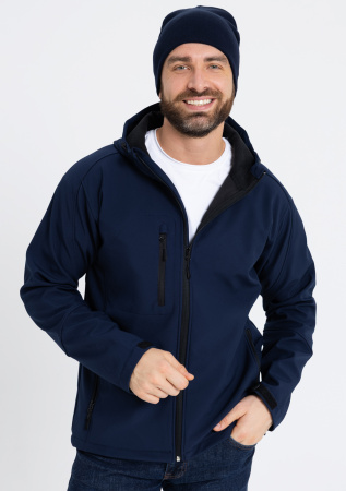 Темно-синяя однотонная куртка арт. 71N, softshell, оптом  | Мерч, униформа и текстиль для бизнеса photo-8