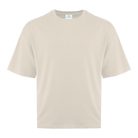 Молочная футболка арт. 40 оверсайз кроя, состав 65% хлопок 35% полиэстер, 260 гр/м2, оптом| Мерч, униформа и текстиль для бизнеса   photo-0