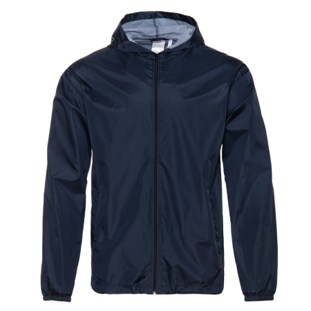 Темно-синяя однотонная ветровка арт. 59, 100% полиэстер, Dewspo 210T – оптом | Мерч, униформа и текстиль для бизнеса photo-0
