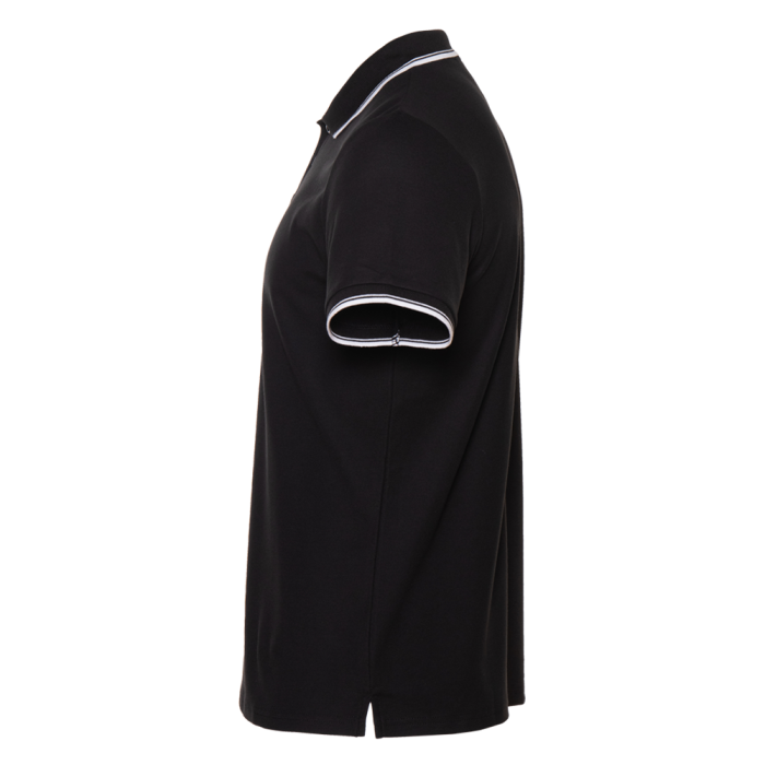 Рубашка поло мужская STAN с окантовкой хлопок/полиэстер 185, 04T, Чёрный (20) фото-2