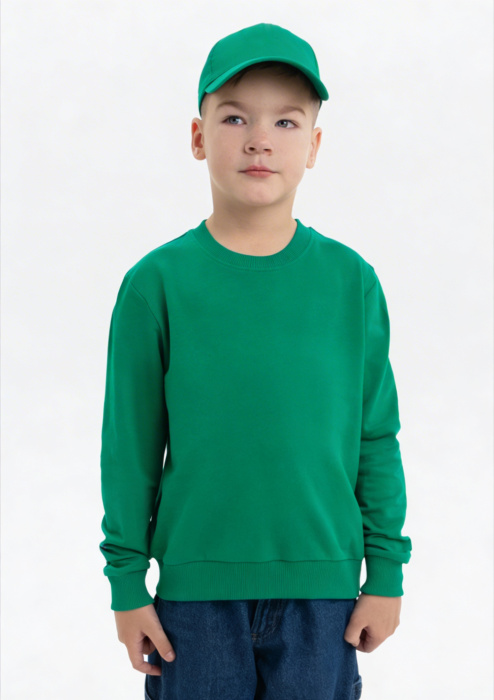 Бейсболка детская STAN 5 клиньев хлопок 150, 10J, Зелёный (30) фото-4