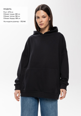 Худи унисекс STAN оверсайз футер без начёса 350, 66, Чёрный (20) | Мерч, униформа и текстиль для бизнеса photo-5